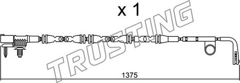 Trusting SU.315 - Сигналізатор, знос гальмівних колодок autozip.com.ua