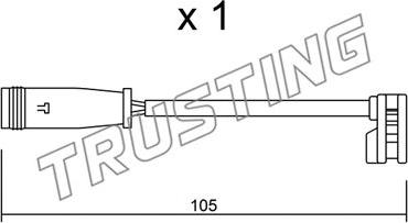 Trusting SU.313 - Сигналізатор, знос гальмівних колодок autozip.com.ua