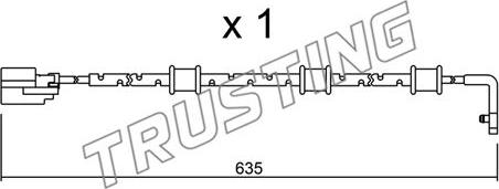 Trusting SU.323 - Сигналізатор, знос гальмівних колодок autozip.com.ua