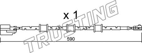 Trusting SU.322 - Сигналізатор, знос гальмівних колодок autozip.com.ua