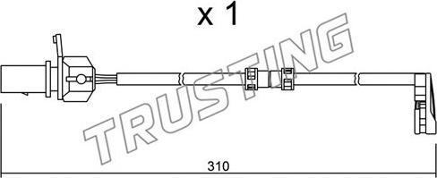 Trusting SU.290 - Сигналізатор, знос гальмівних колодок autozip.com.ua