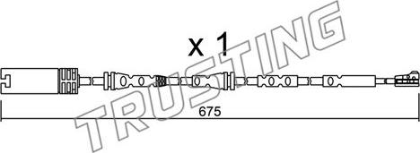 Trusting SU.298 - Сигналізатор, знос гальмівних колодок autozip.com.ua