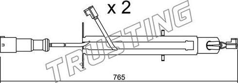 Trusting SU.293K - Сигналізатор, знос гальмівних колодок autozip.com.ua