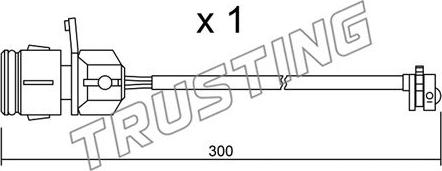 Trusting SU.249 - Сигналізатор, знос гальмівних колодок autozip.com.ua