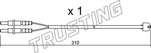 Trusting SU.242 - Сигналізатор, знос гальмівних колодок autozip.com.ua