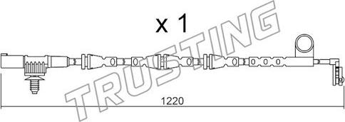 Trusting SU.256 - Сигналізатор, знос гальмівних колодок autozip.com.ua