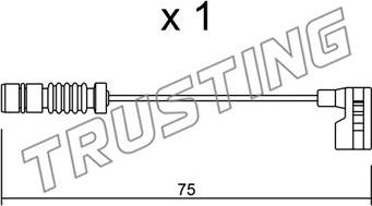 Trusting SU.251 - Сигналізатор, знос гальмівних колодок autozip.com.ua