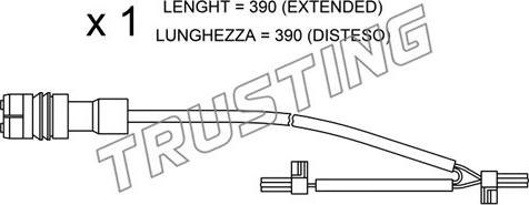 Trusting SU.264 - Сигналізатор, знос гальмівних колодок autozip.com.ua