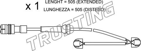 Trusting SU.266 - Сигналізатор, знос гальмівних колодок autozip.com.ua