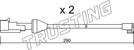 Trusting SU.204K - Сигналізатор, знос гальмівних колодок autozip.com.ua