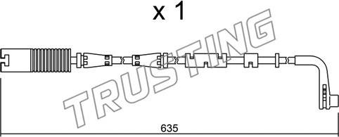 Trusting SU.205 - Сигналізатор, знос гальмівних колодок autozip.com.ua