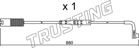 Trusting SU.207 - Сигналізатор, знос гальмівних колодок autozip.com.ua