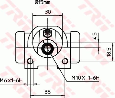 TRW BWB104 - Колісний гальмівний циліндр autozip.com.ua