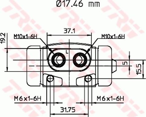 TRW BWC197 - Колісний гальмівний циліндр autozip.com.ua