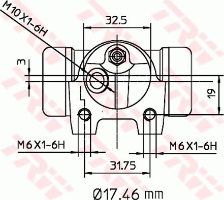 TRW BWC148 - Колісний гальмівний циліндр autozip.com.ua