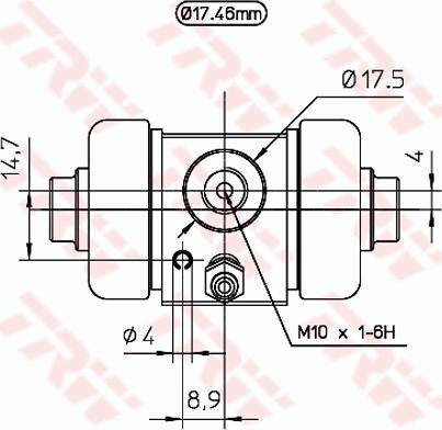 TRW BWC164 - Колісний гальмівний циліндр autozip.com.ua
