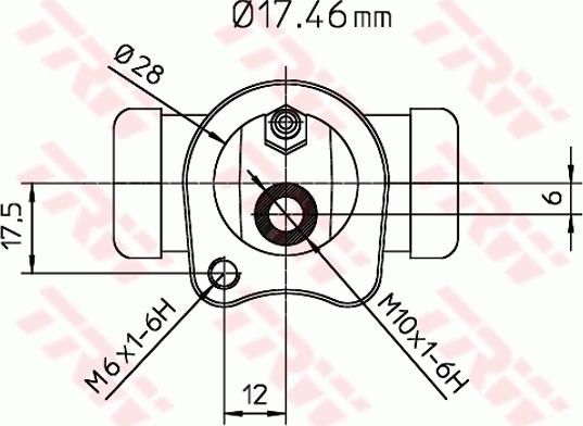 TRW BWC115 - Колісний гальмівний циліндр autozip.com.ua