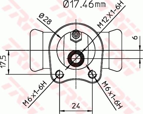 TRW BWC112 - Колісний гальмівний циліндр autozip.com.ua