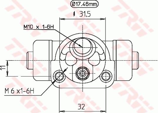 TRW BWC175 - Колісний гальмівний циліндр autozip.com.ua