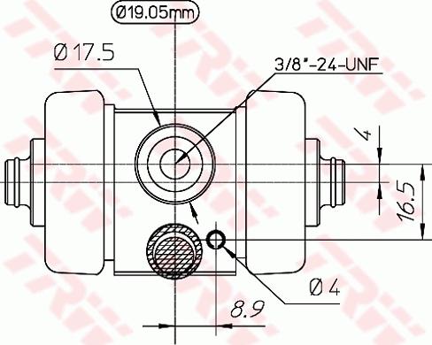 TRW BWD194 - Колісний гальмівний циліндр autozip.com.ua