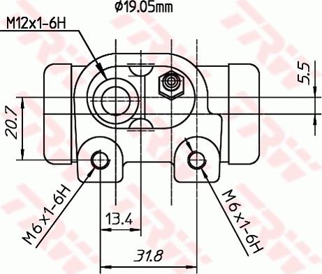 TRW BWD304 - Колісний гальмівний циліндр autozip.com.ua