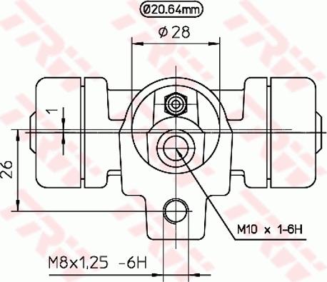 TRW BWF164 - Колісний гальмівний циліндр autozip.com.ua