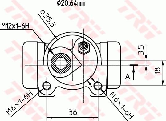 TRW BWF168 - Колісний гальмівний циліндр autozip.com.ua