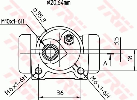 TRW BWF162 - Колісний гальмівний циліндр autozip.com.ua