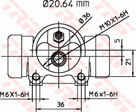 TRW BWF112 - Колісний гальмівний циліндр autozip.com.ua