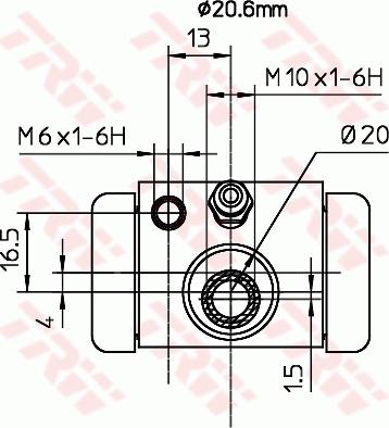 TRW BWF317 - Колісний гальмівний циліндр autozip.com.ua