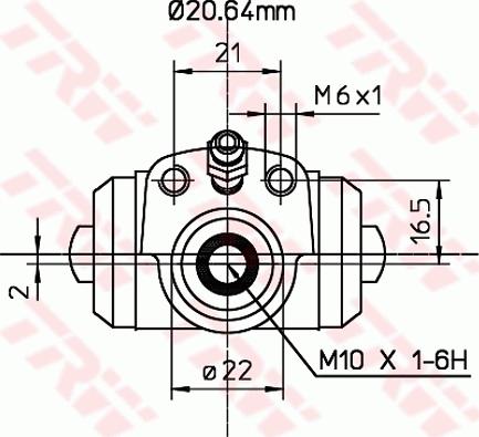 TRW BWF295 - Колісний гальмівний циліндр autozip.com.ua