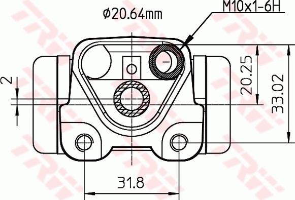 TRW BWF292 - Колісний гальмівний циліндр autozip.com.ua