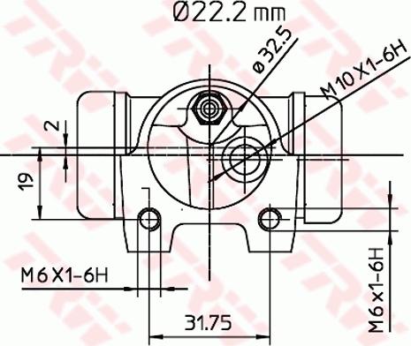 TRW BWH140 - Колісний гальмівний циліндр autozip.com.ua