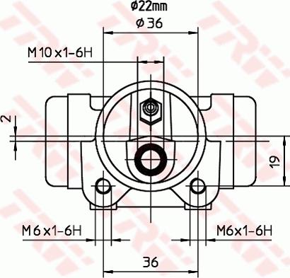 TRW BWH107 - Колісний гальмівний циліндр autozip.com.ua