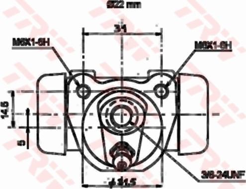 TRW BWH175 - Колісний гальмівний циліндр autozip.com.ua