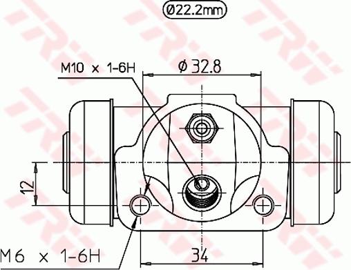 TRW BWH296 - Колісний гальмівний циліндр autozip.com.ua