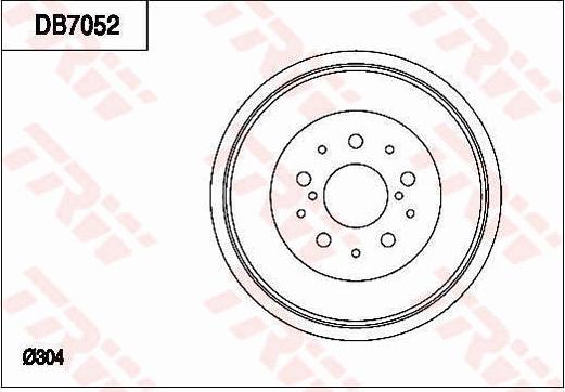 TRW DB7052 - Гальмівний барабан autozip.com.ua