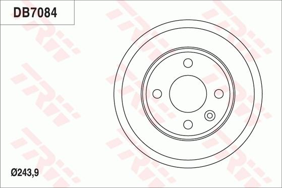 TRW DB7084 - Гальмівний барабан autozip.com.ua