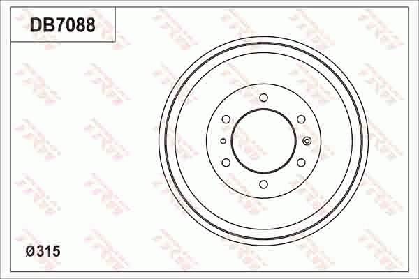 TRW DB7088 - Гальмівний барабан autozip.com.ua