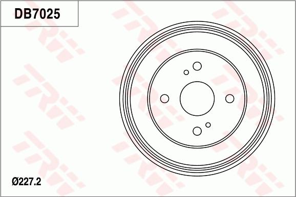 TRW DB7025 - Гальмівний барабан autozip.com.ua