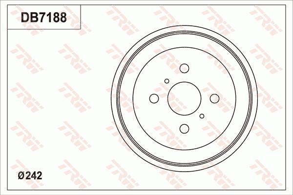 TRW DB7188 - Гальмівний барабан autozip.com.ua