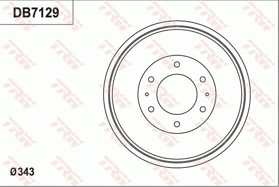 TRW DB7129 - Гальмівний барабан autozip.com.ua