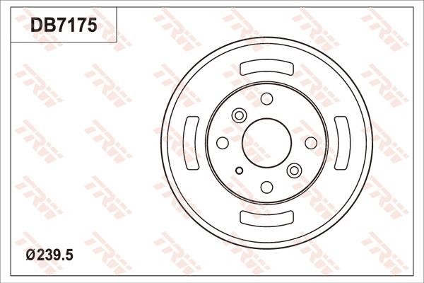 TRW DB7175 - Гальмівний барабан autozip.com.ua