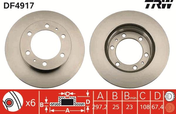 TRW DF4917 - Гальмівний диск autozip.com.ua