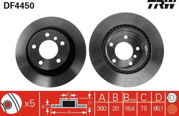 TRW DF4450 - Гальмівний диск autozip.com.ua