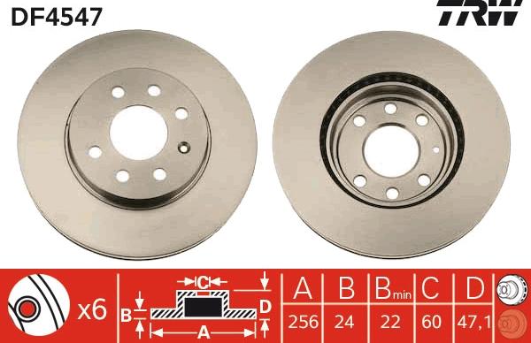 TRW DF4547 - Гальмівний диск autozip.com.ua