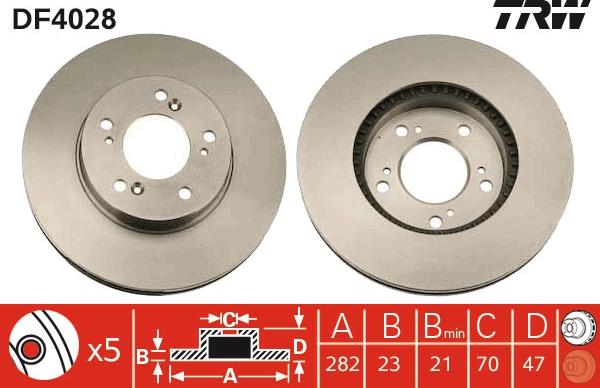 TRW DF4028 - Гальмівний диск autozip.com.ua