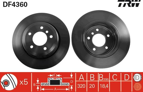 TRW DF4360 - Гальмівний диск autozip.com.ua