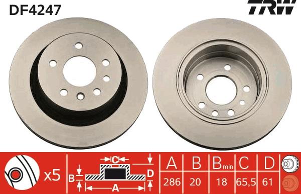 TRW DF4247 - Гальмівний диск autozip.com.ua