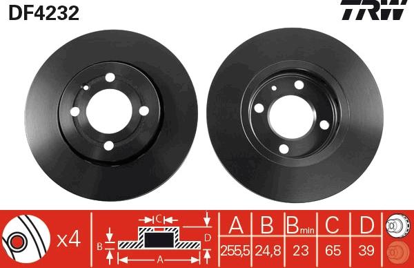 TRW DF4232 - Гальмівний диск autozip.com.ua